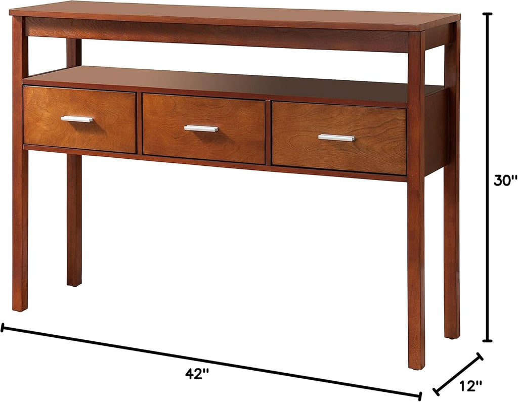 Walnut Wood Console Table P6289