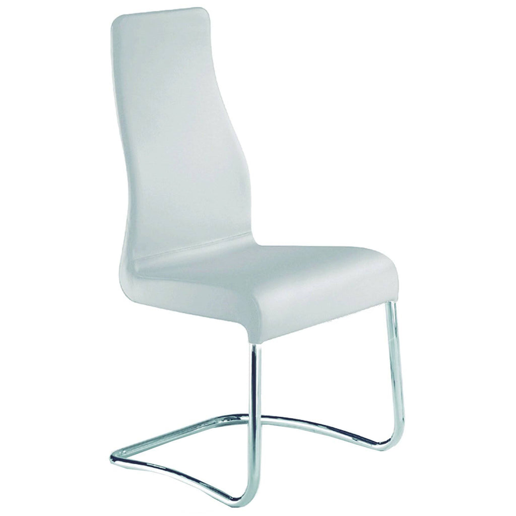 White Leather Dining Chair X686
