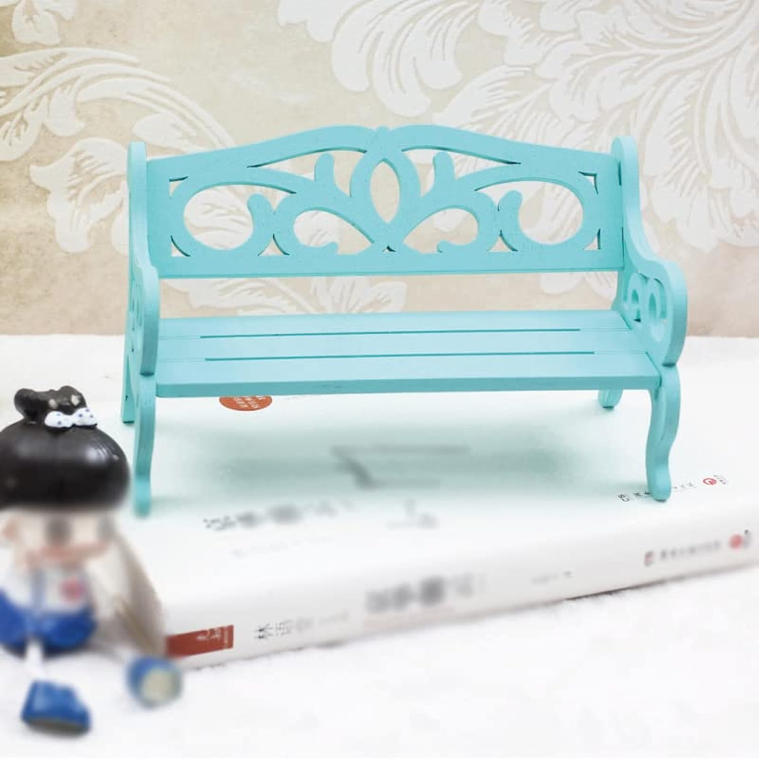 Blue Pack of 2 Miniature Park Benches I4035