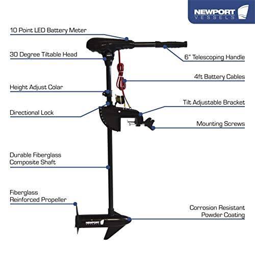 40lb Thrust Transom Mounted Saltwater Electric Trolling Motor N4969