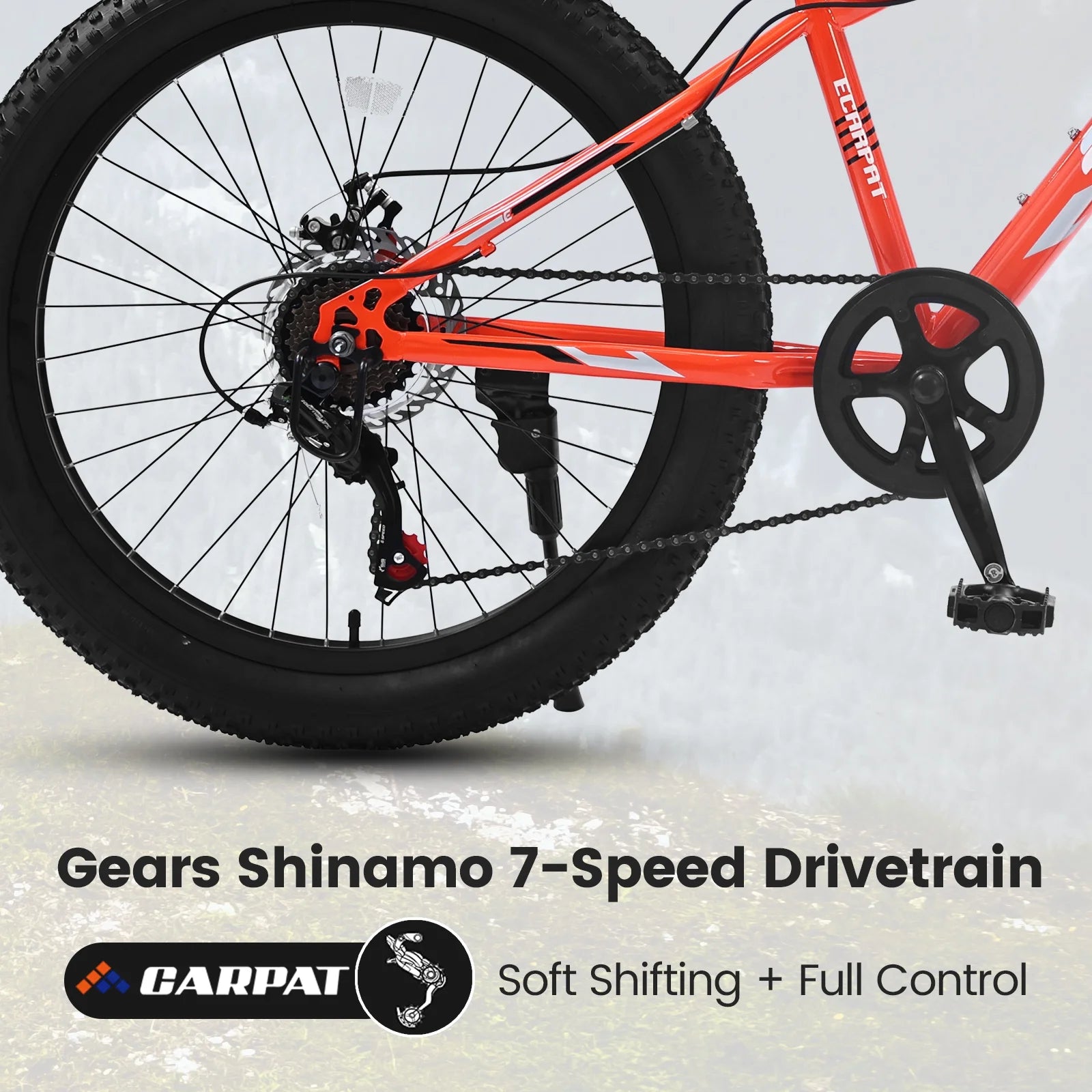 24" Mountain Bike with Shimano 7 Speeds Suspension Steel Frame X967
