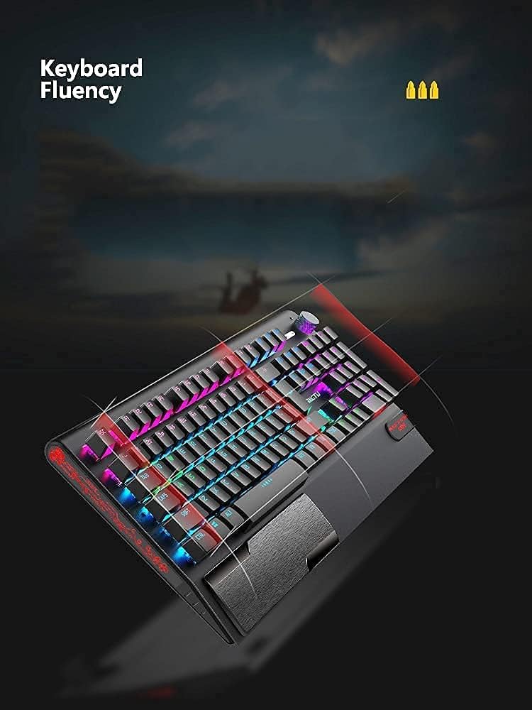 104-Key Mechanical Gaming Keyboard with Mouse and Mouse Pads I8819