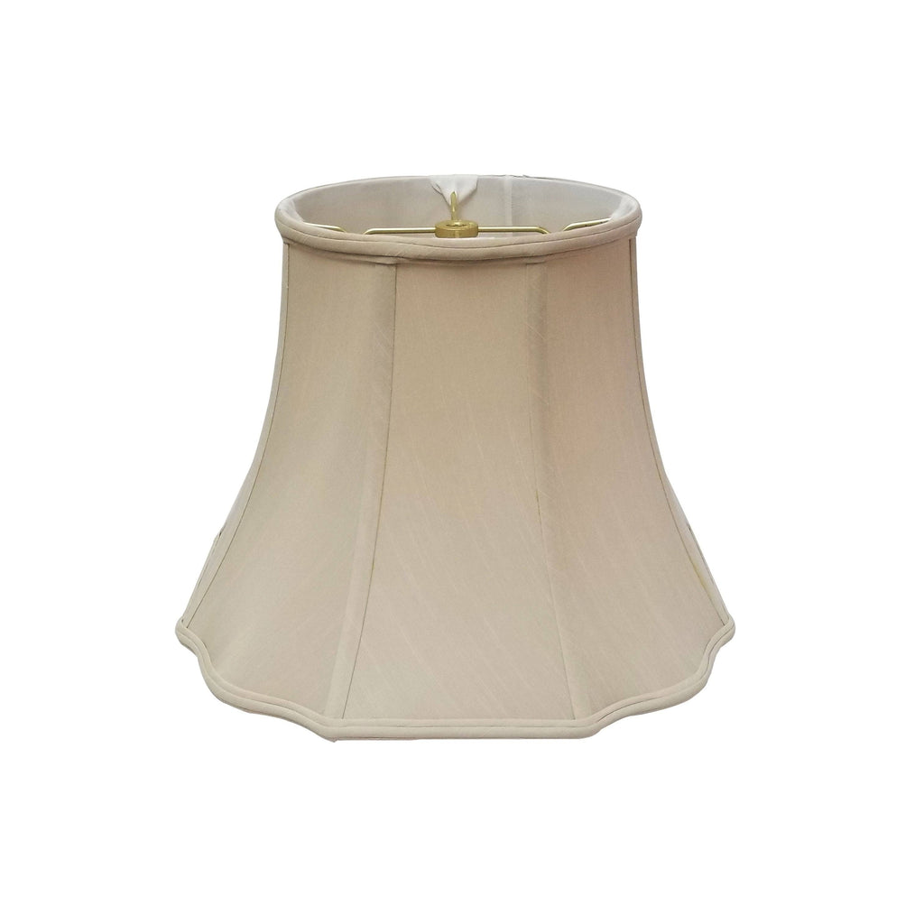 Beige Flare Bottom Outside Corner Scallop Lamp Shade, 10 x 18 x 13 C123