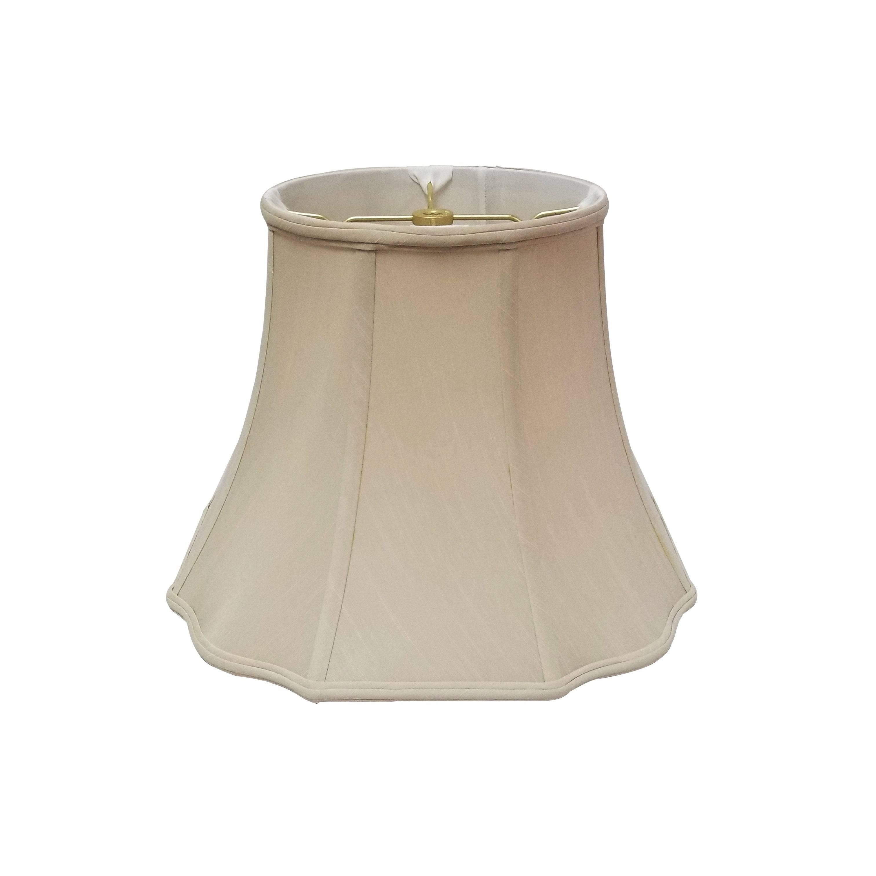 Beige Flare Bottom Outside Corner Scallop Lamp Shade, 10 x 18 x 13 C123