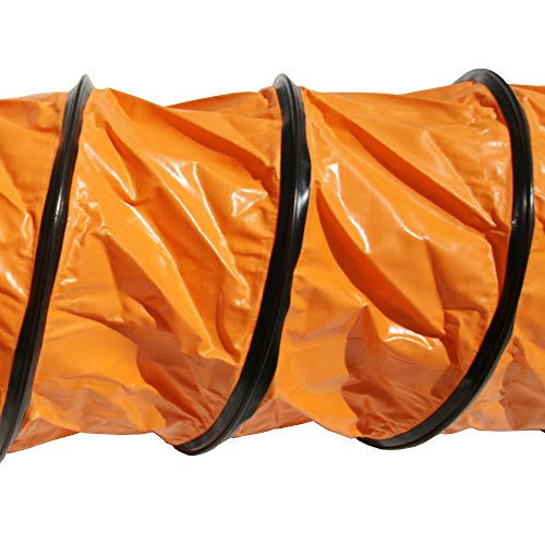 Orange Ventilation Duct Hose, 10x22ID x 25 ft Length F6833