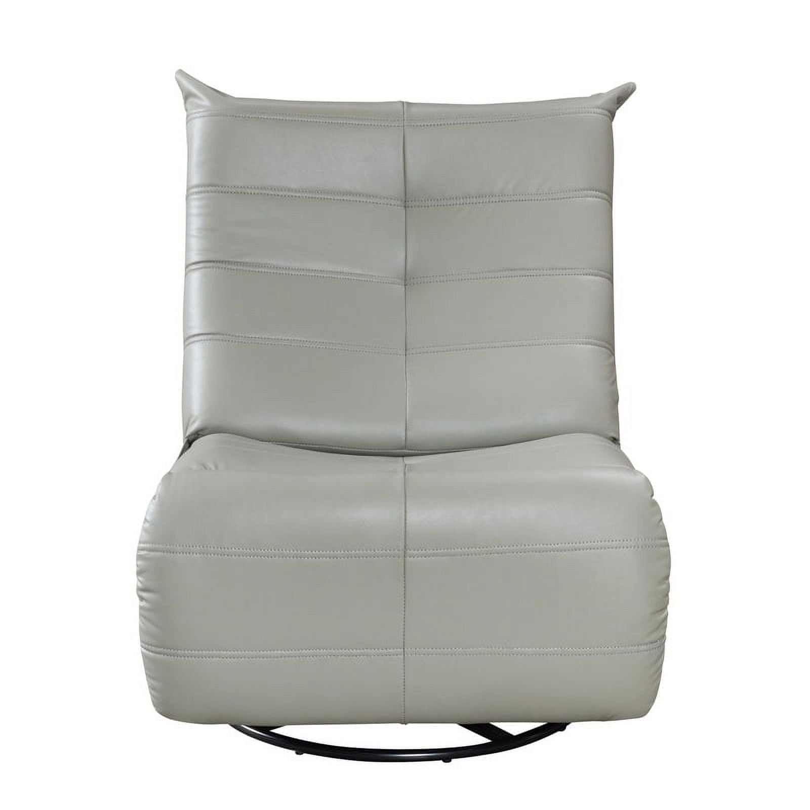 Green Faux Leather Swivel Glider Recliner Q98408