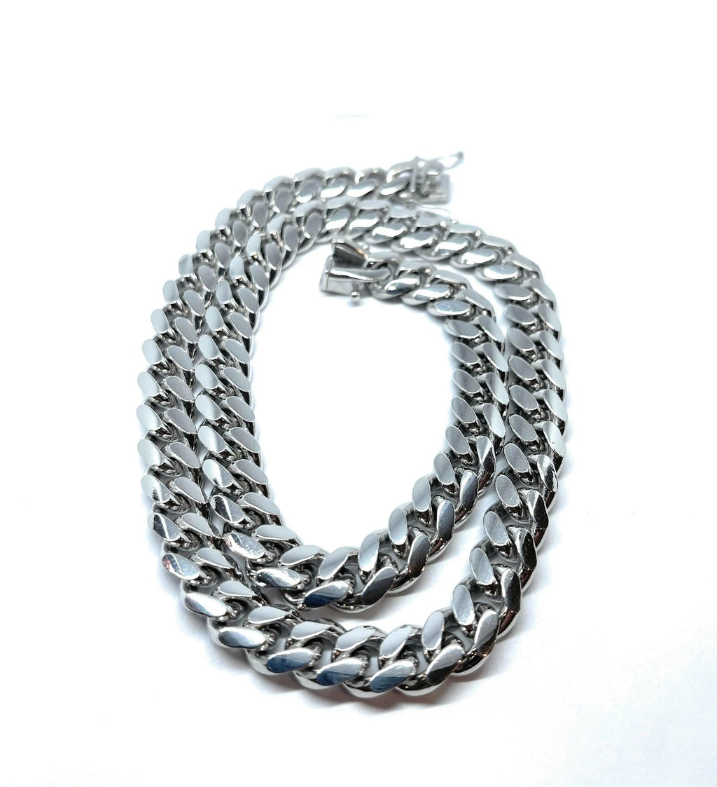 925 Solid Sterling Silver Miami Cuban Link Chain X307
