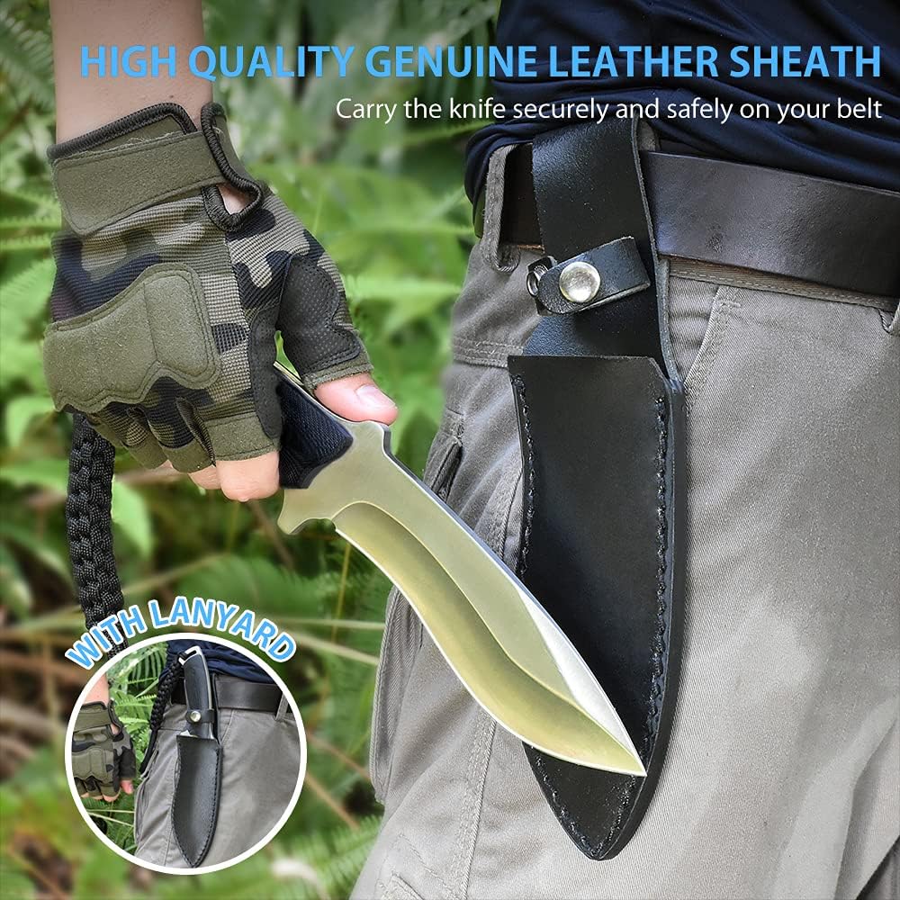Fixed Blade Full Tang Kukri Machete with G10 Handle L33201