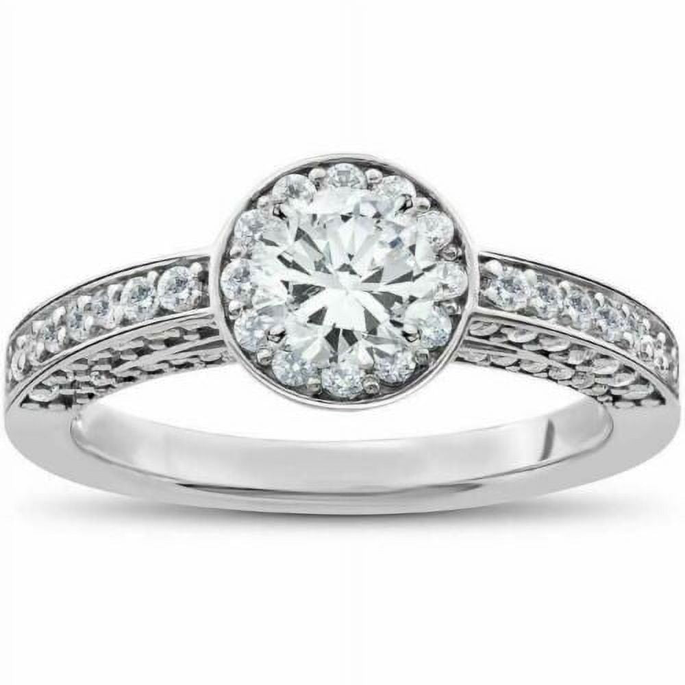 14k White Gold Diamond Engagement Ring F417026