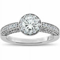 14k White Gold Diamond Engagement Ring F417026