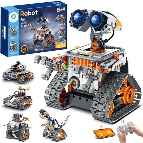 Blue 5in1 Robot Building Kit with 488 Pieces L9643