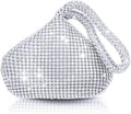 Silver Rhinestone Clutch Bag (Large) D229494