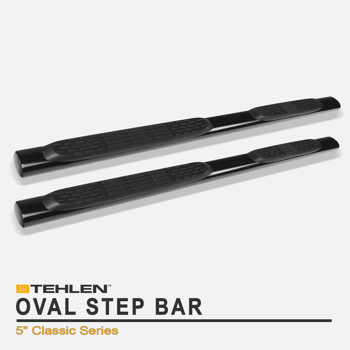 5 Oval Side Step Nerf Bars Black F34089