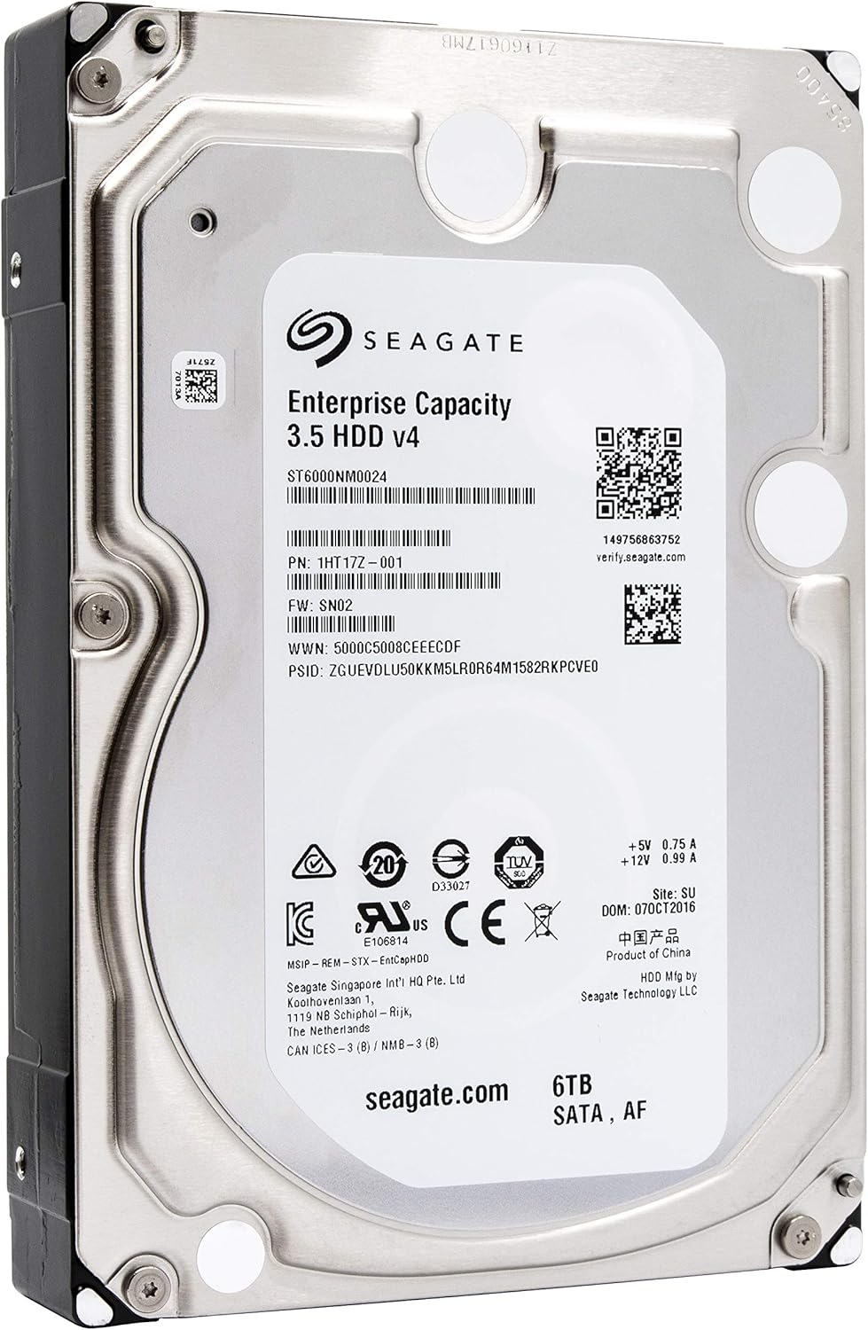 6TB 7200 RPM SATA 6Gb/s 3.5-Inch Hard Disk Drive F258737