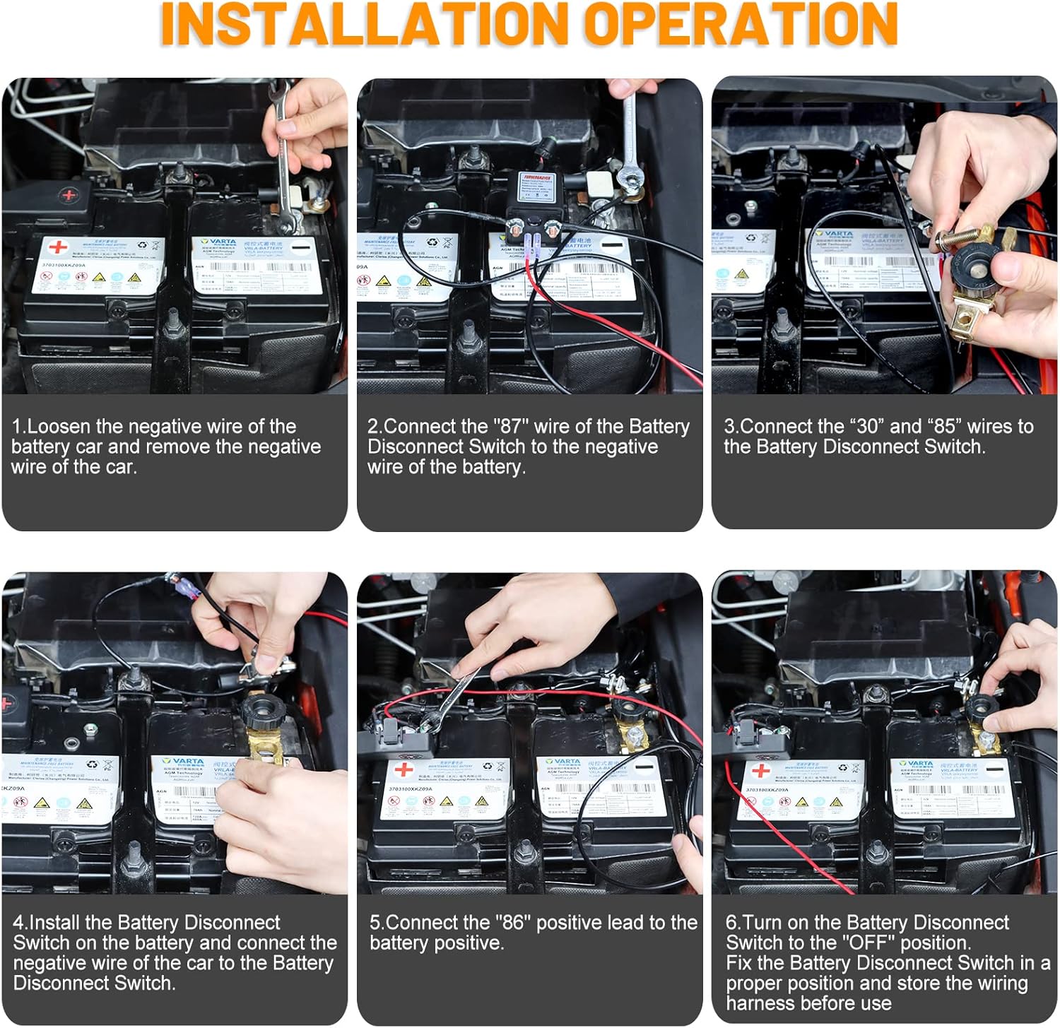 DC12V 200A Battery Disconnect Switch with 2 Keys Q91469