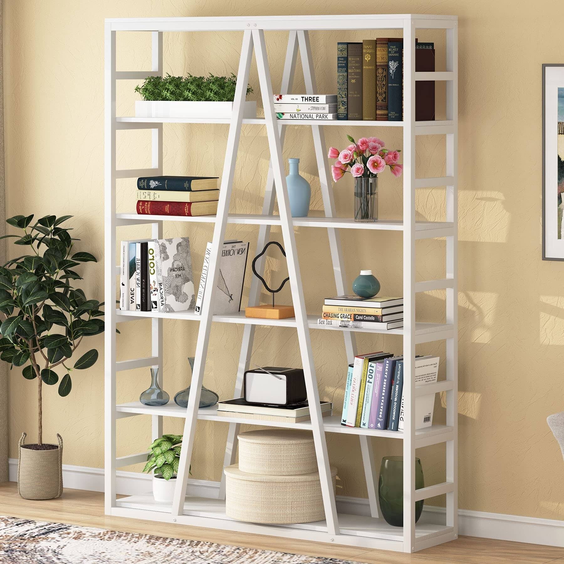 White Open Bookshelf B97825