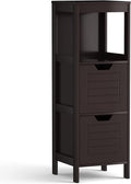 Grey Wooden Bathroom Floor Cabinet with 2 Adjustable Drawers V176