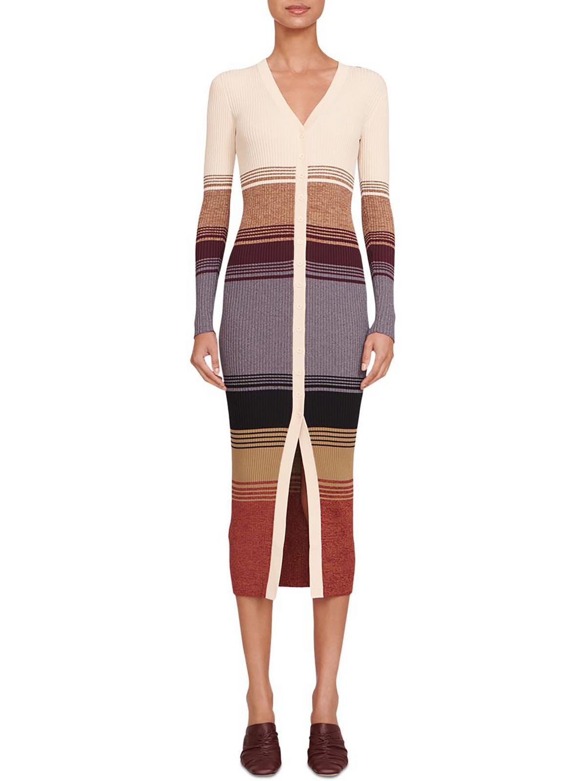 Striped Midi Sweaterdress B3705