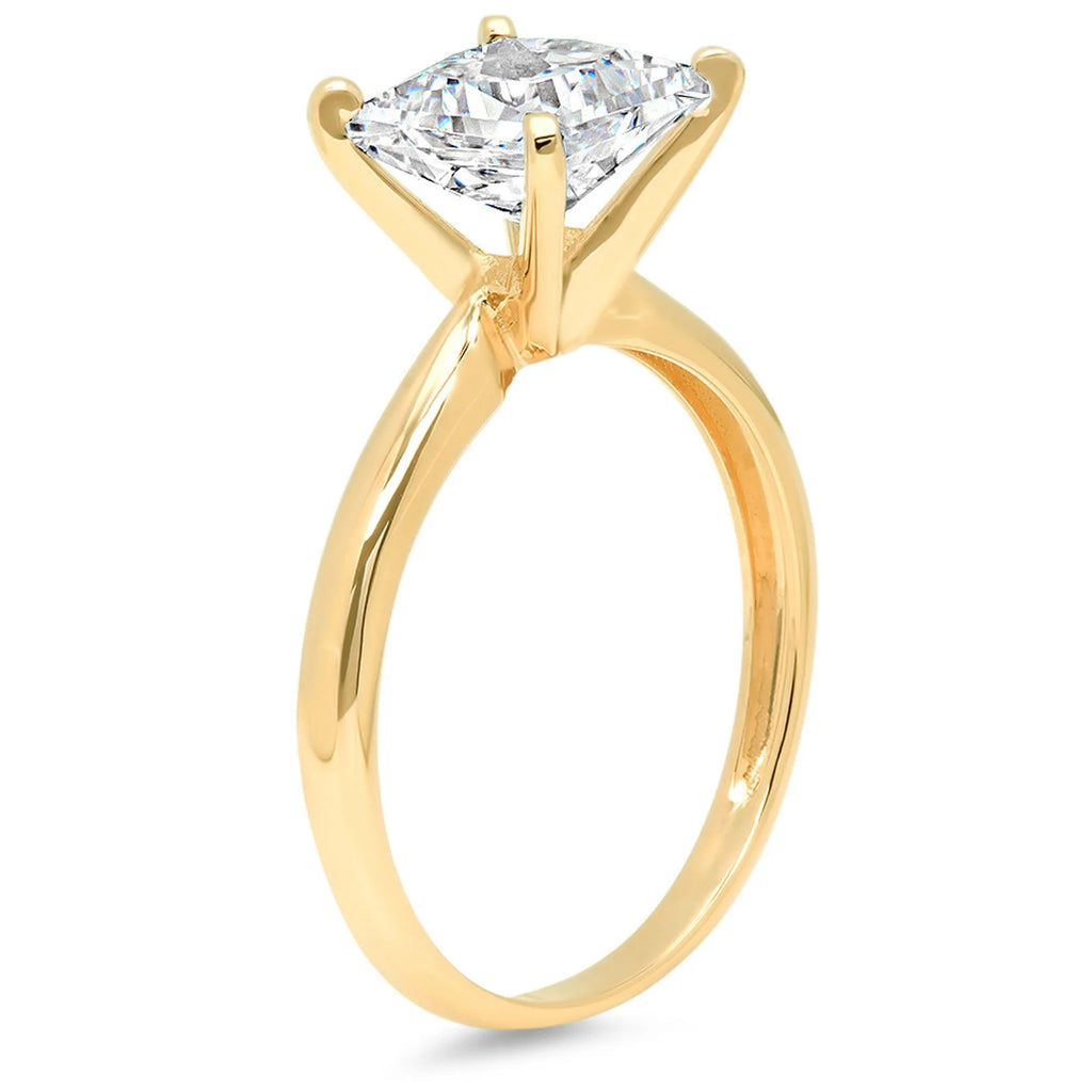 18K Yellow Gold Solitaire Engagement Ring Q67621
