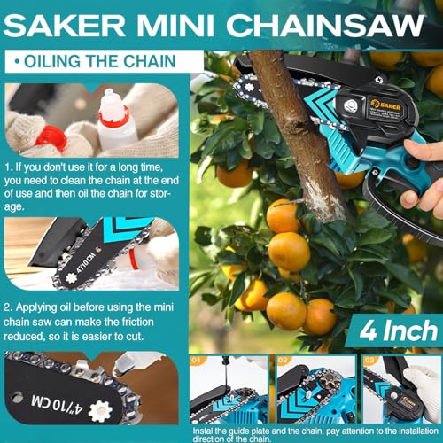 Mini Chainsaw Cordless Handheld Chain Saw H87812