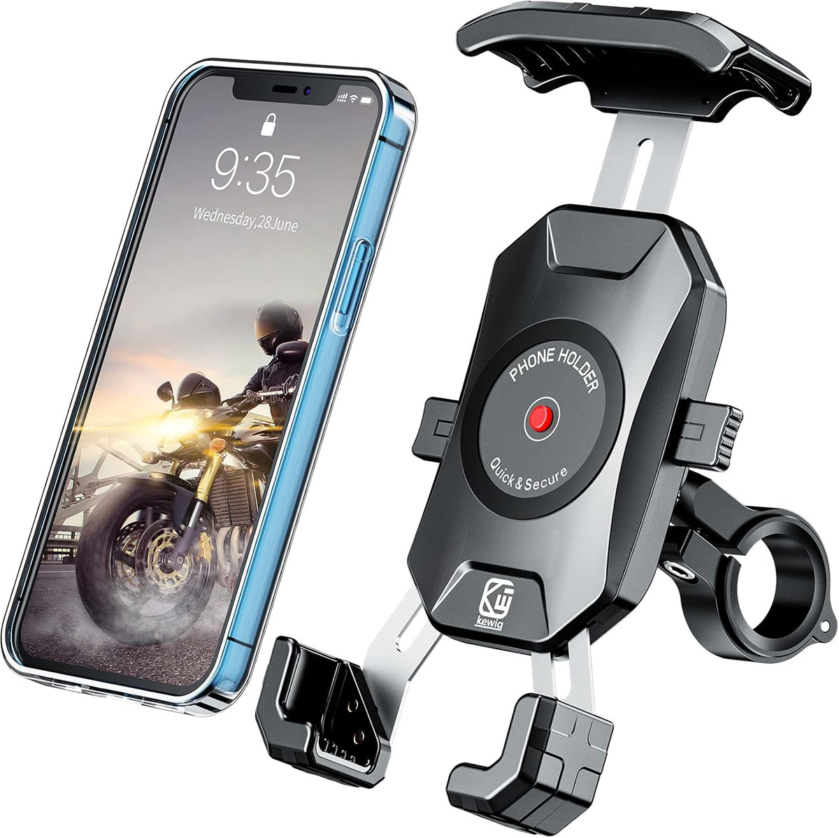 Aluminum Alloy Motorcycle Phone Mount for 4''-7'' Smartphones S328