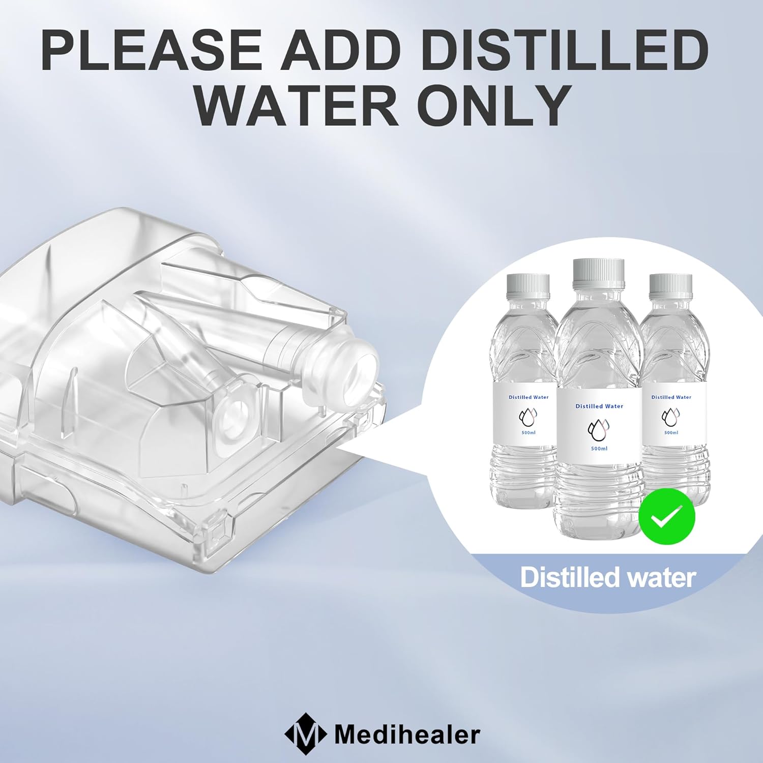 Transparent 380ml Humidifier Water Tub for Air Sense 11 I561753