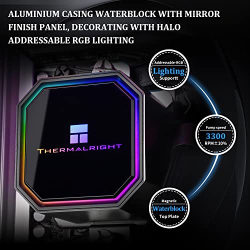 Black 240mm AIO Liquid CPU Cooler P22373