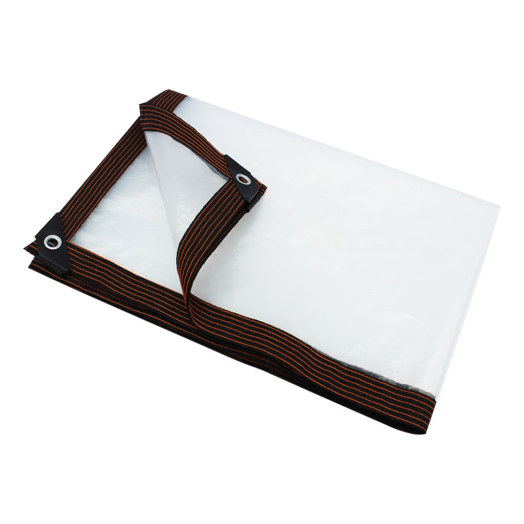 Clear Vinyl Coated PVC Tarps With Rustproof Grommets I679