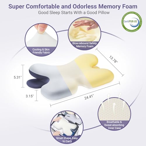Cervical Neck Pillow Ergonomic Contour Orthopedic Memory Foam Pillow H59547