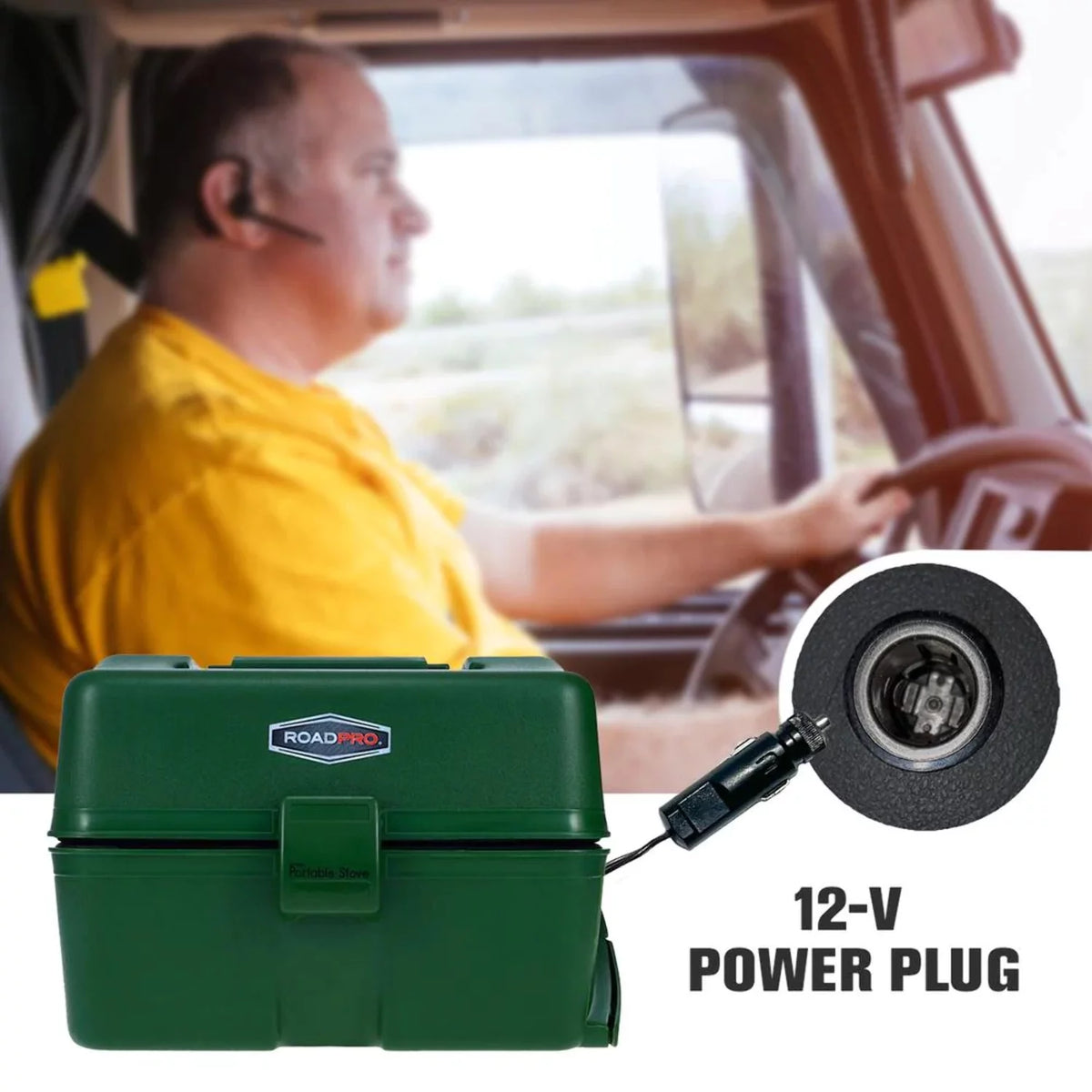 Green 12V Plug Portable Stove C267