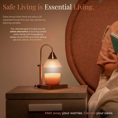 Gold Height Adjustable Candle Warmer Lamp with Timer A972