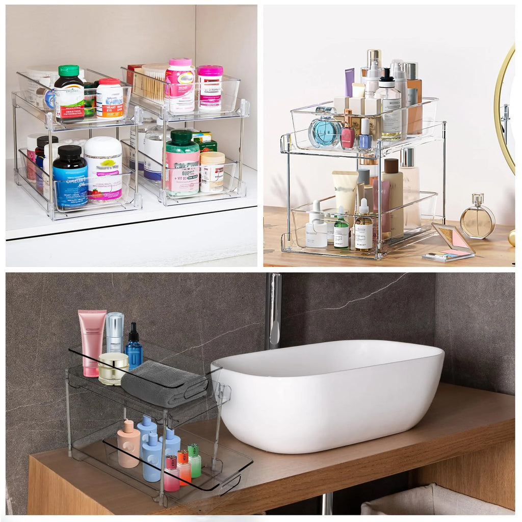 Clear 2-Tier Under Sink Pull-Out Drawer Z482762