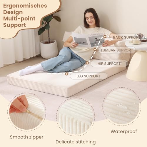 Grey Folding Sofa Bed O342318
