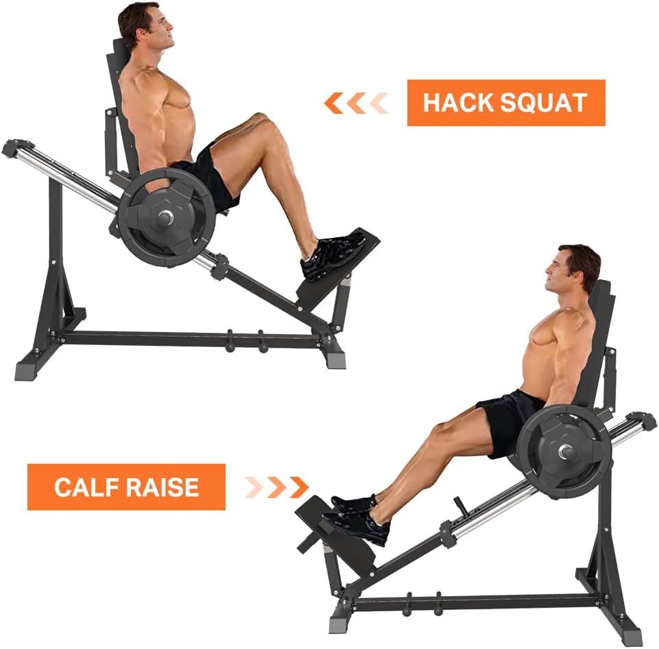 Compact Leg Press Machine with Calf Block I649