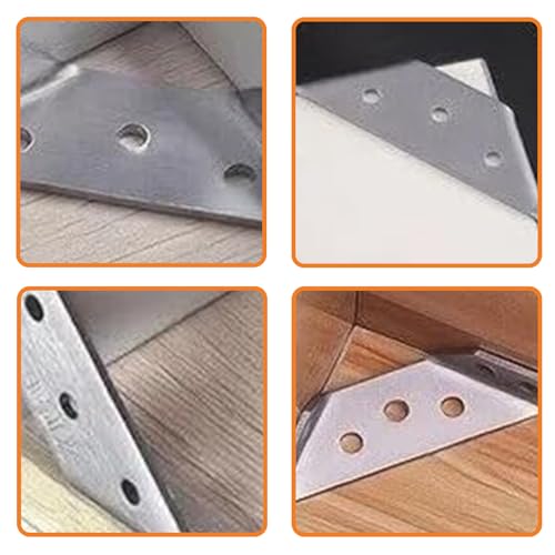 20 Pack Stainless Steel Furniture Corner Braces Connector with 140 Screws C378
