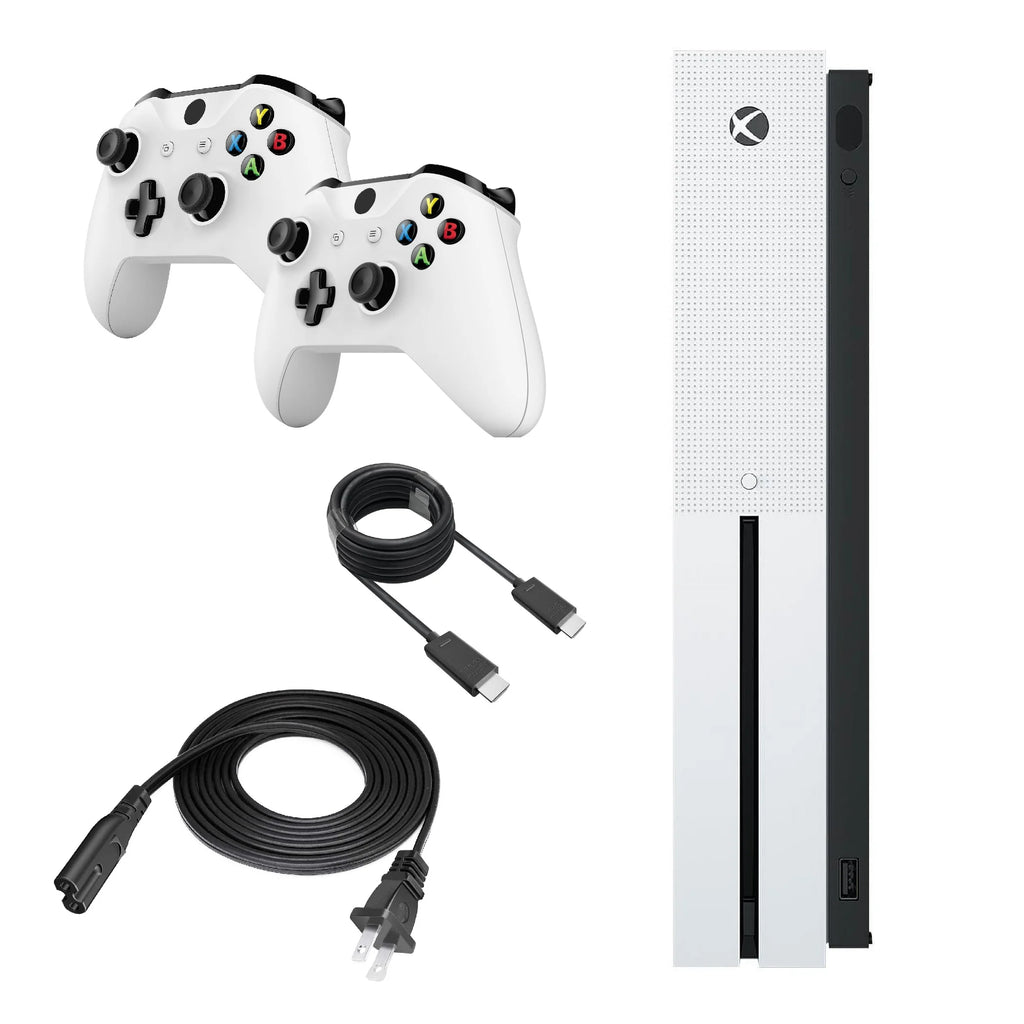 Xbox One S Gaming Console 500GB Disc Edition with Two Wireless Controllers H3309