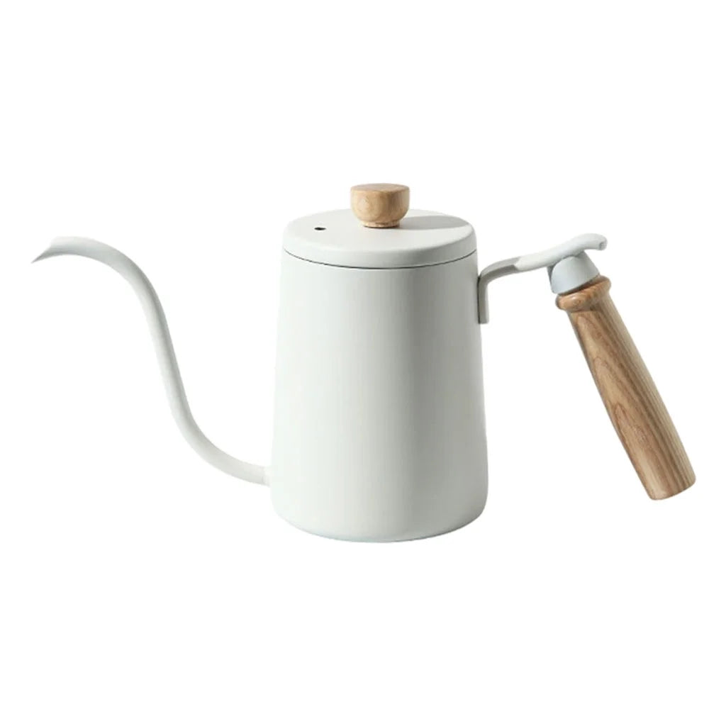White Stainless Gooseneck Tea Kettle A2849