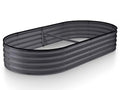 Gray 6×3×1ft Galvanized Metal Raised Garden Bed G829532