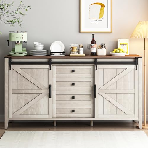 White 4 Drawer Wood Dresser K166
