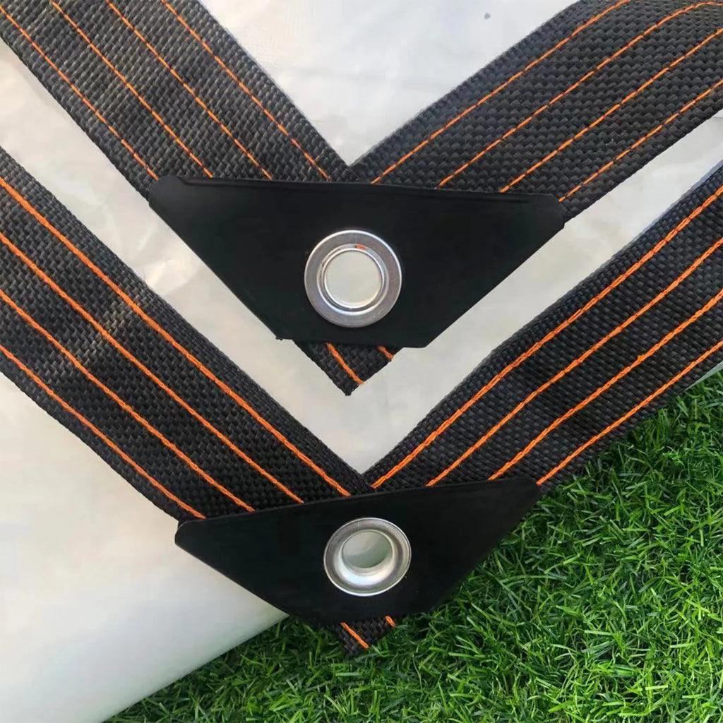 Clear Vinyl Coated PVC Tarps With Rustproof Grommets I679