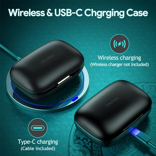 Active Noise Cancelling Wireless Earbuds with Charging Case Black U8159
