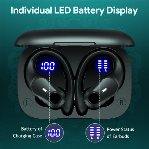 Active Noise Cancelling Wireless Earbuds with Charging Case Black U8159