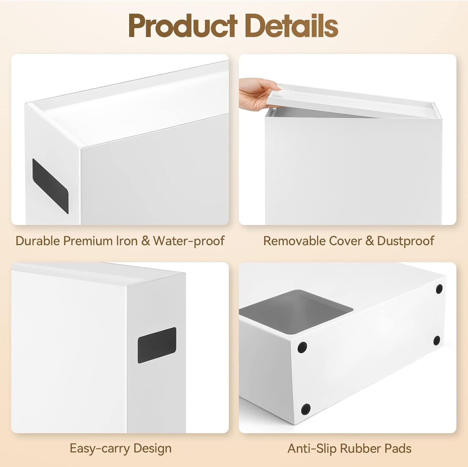 White Toilet Paper Storage Organizer C804976