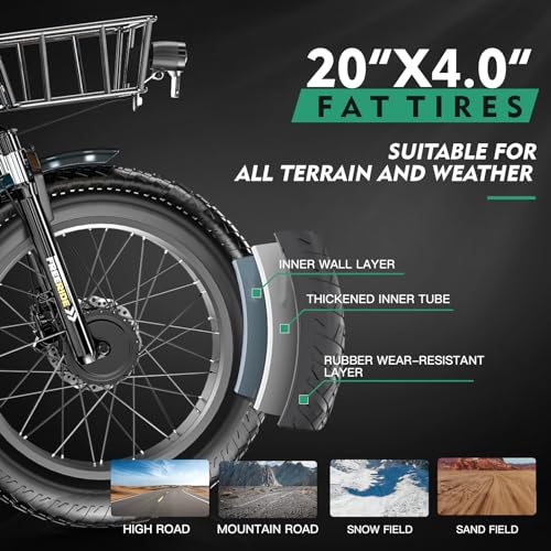 20" x 4" Fat Tire Electric Tricycle with Removable Battery P2560