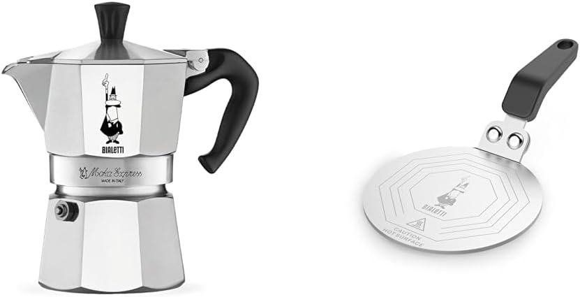 3 Cups (4.4 Oz - 130 Ml) Aluminium Stovetop Espresso Maker B9656