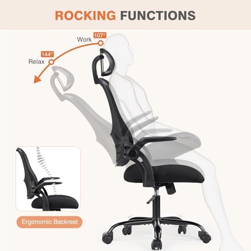 Pink Ergonomic High-Back Mesh Desk Chair with Wheels U1460