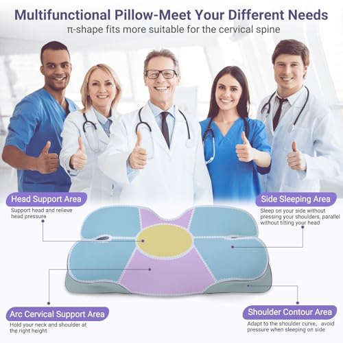 Cervical Neck Pillow Ergonomic Contour Orthopedic Memory Foam Pillow H59547