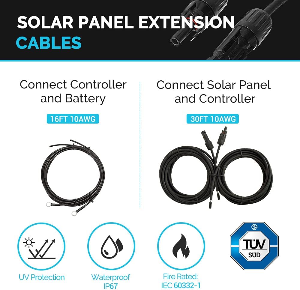 400 Watts 12 Volts Monocrystalline Solar Kit with Charge Controller G613
