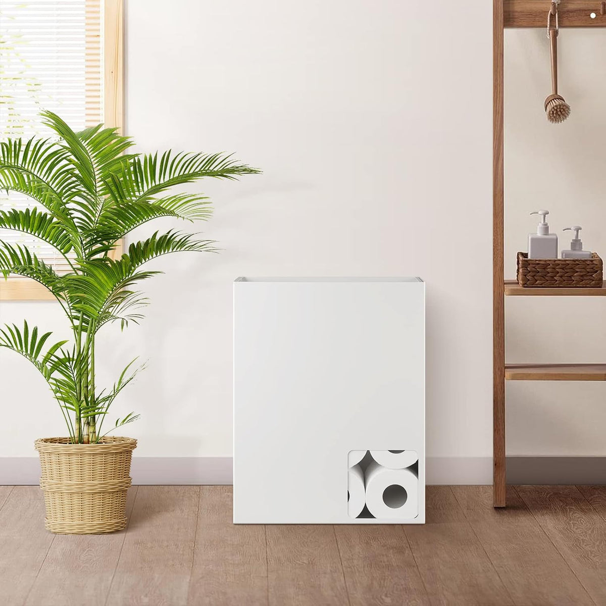 White Toilet Paper Storage Organizer C804976