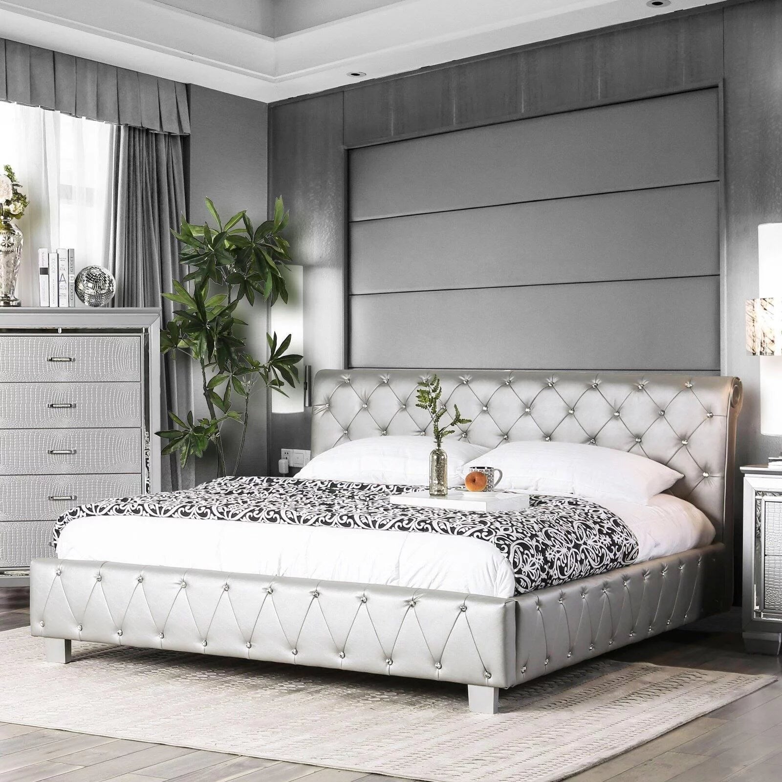 Solid Wood King Bedroom Set 3pcs S806898